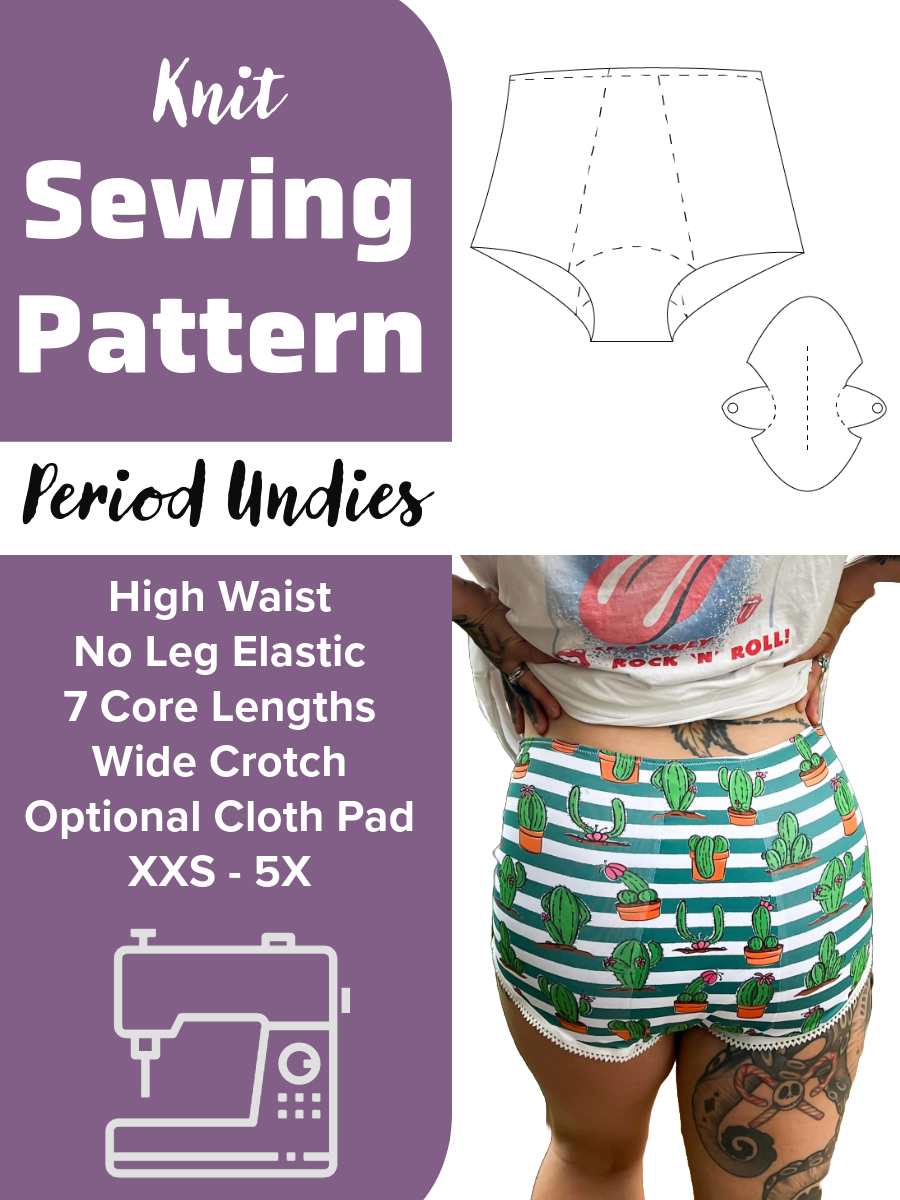 Heavy Flow Menstrual Cloth Pads PDF Sewing Pattern -  Australia