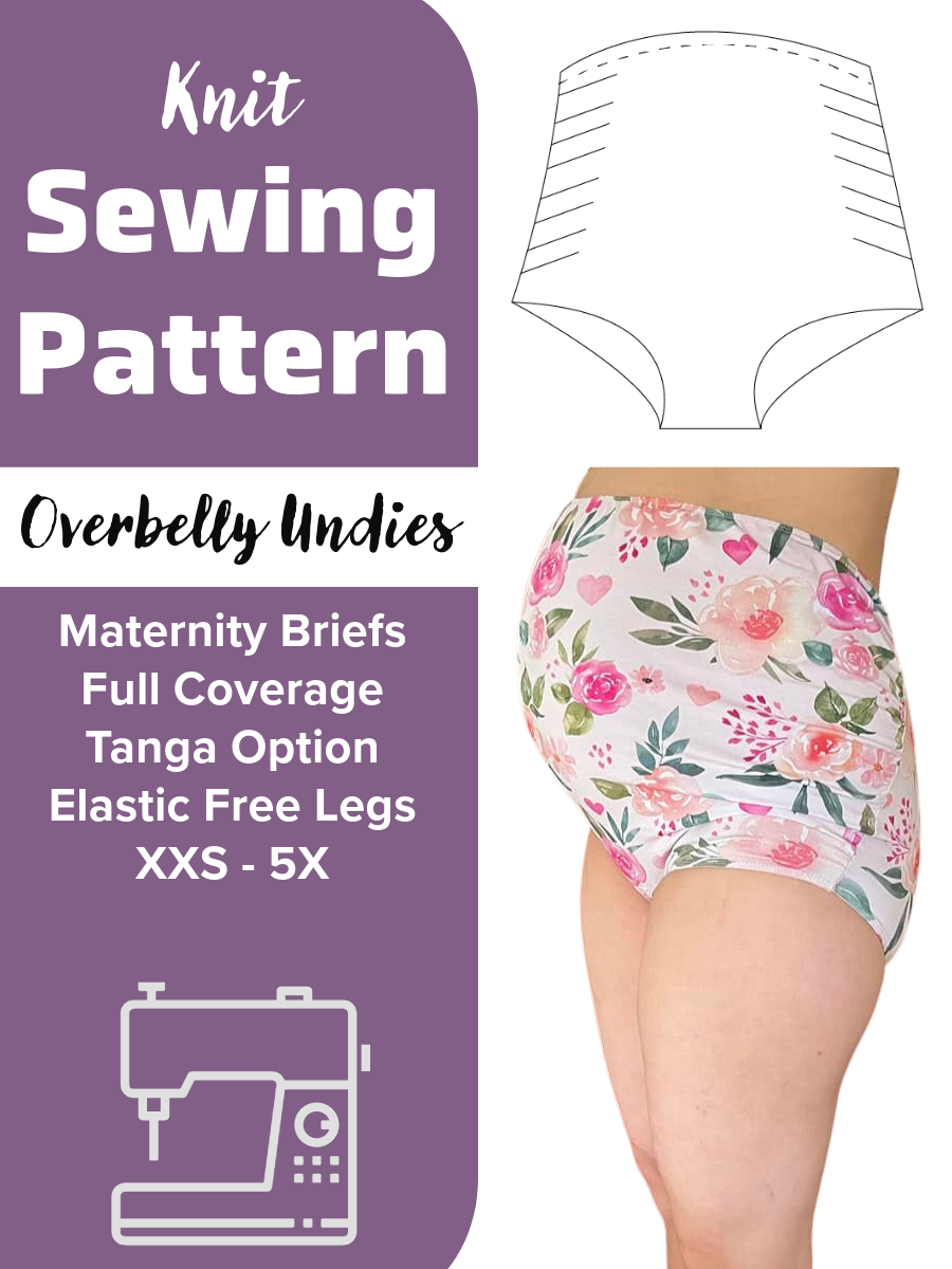 Sewing Pattern for No Show Panties No Elastic Underwear Pattern